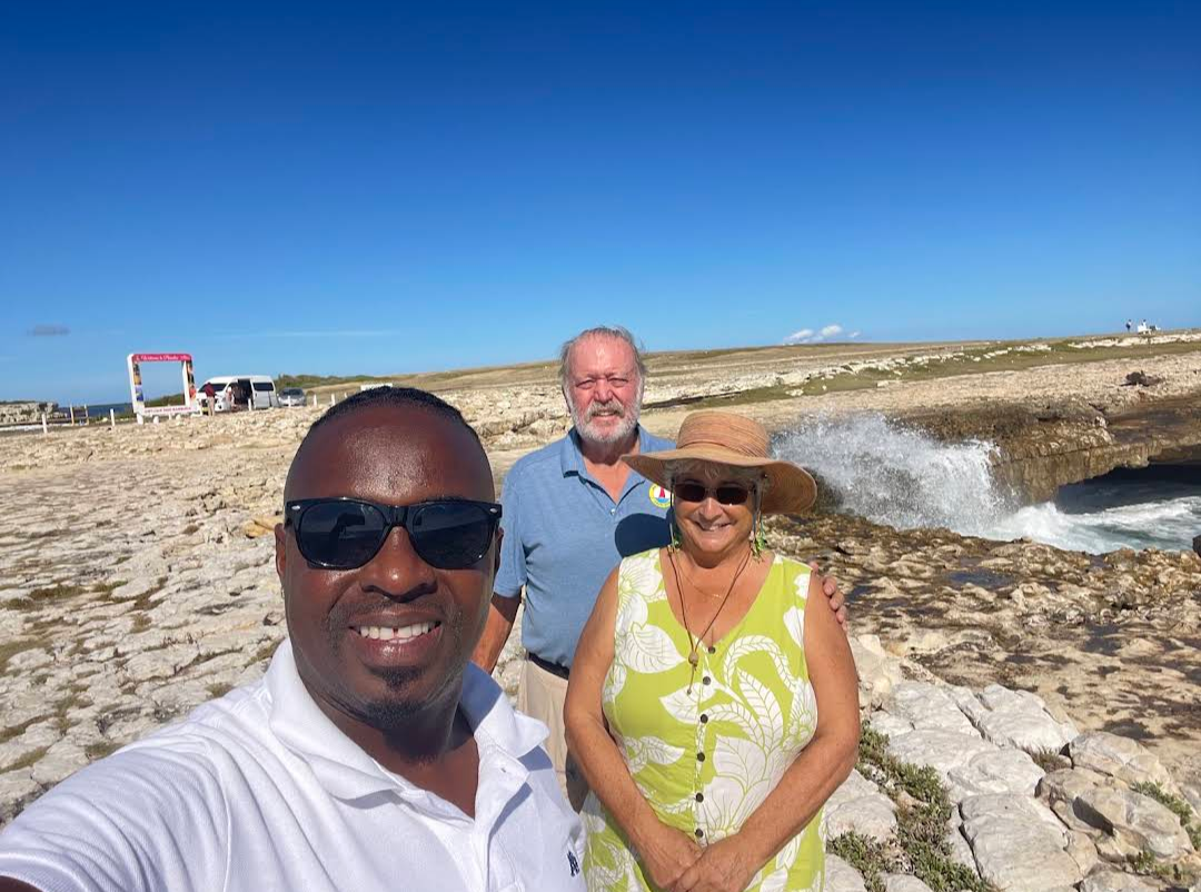 Guests exploring Antigua with On My Way Tours